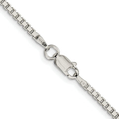 Sterling Silver Rhodium-plated 1.9mm Box Chain