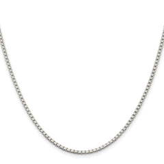 Sterling Silver Rhodium-plated 2mm Box Chain