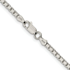 Sterling Silver Rhodium-plated 2.5mm Box Chain