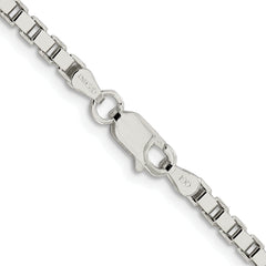 Sterling Silver Rhodium-plated 3mm Box Chain
