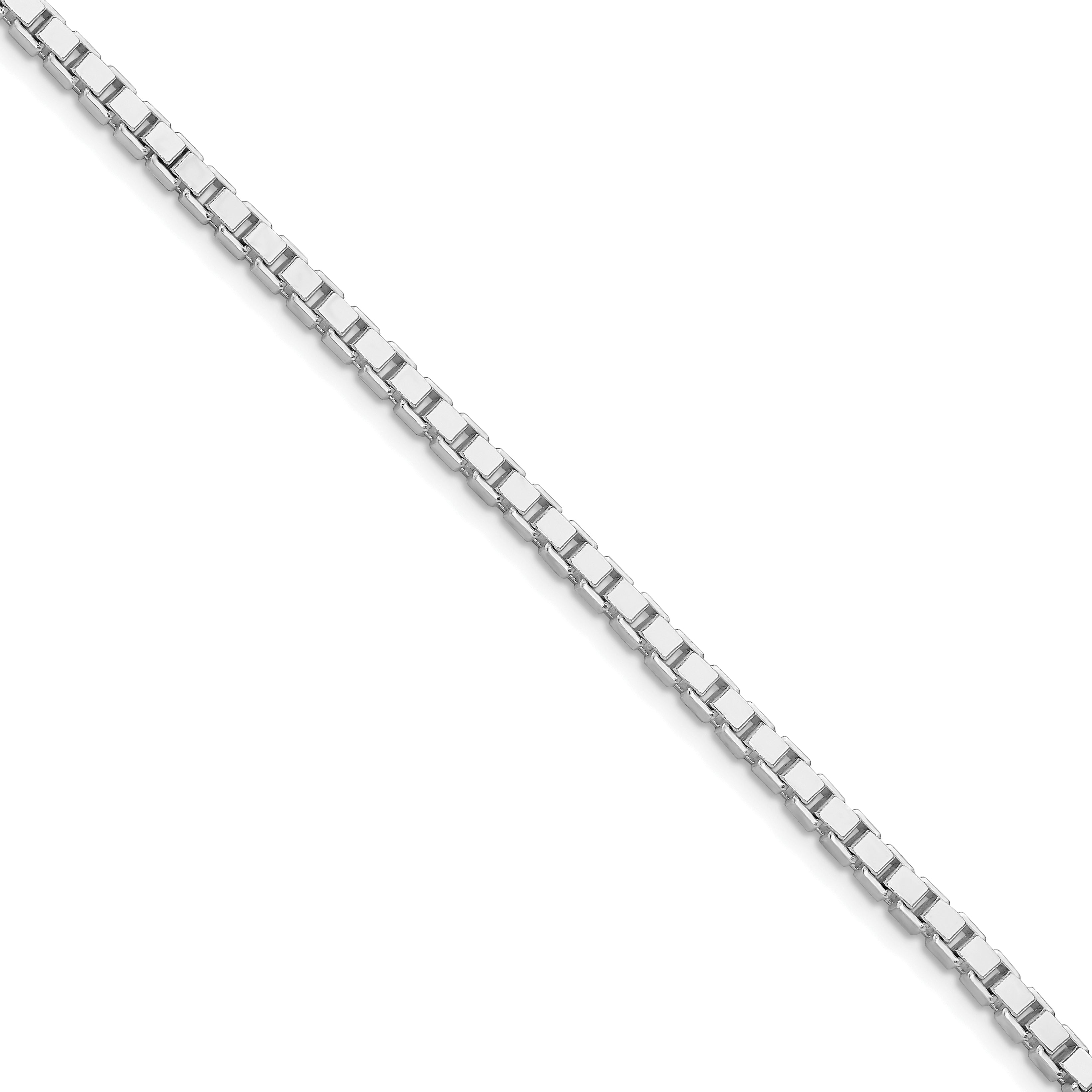 Sterling Silver Rhodium-plated 3mm Box Chain