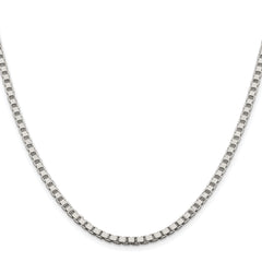 Sterling Silver Rhodium-plated 3.25mm Box Chain