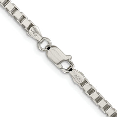Sterling Silver Rhodium-plated 3.25mm Box Chain