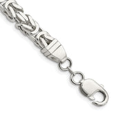 Sterling Silver 7.5mm Byzantine Chain