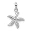 De-Ani Sterling Silver Rhodium-Plated Polished and Textured Small Starfish Pendant