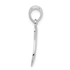 De-Ani Sterling Silver Rhodium-plated Polished Swan with Cut Out Baby Pendant