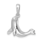 De-Ani Sterling Silver Rhodium-Plated Polished Seal Pendant