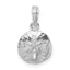 De-Ani Sterling Silver Rhodium-Plated Polished and Textured Small Sand Dollar Pendant