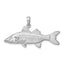 Snook Fish Pendant in Sterling Silver, 22mm - Sophia Jewelers