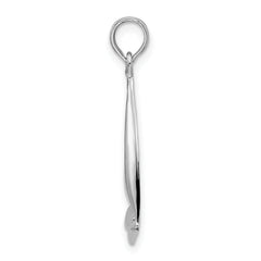 De-Ani Sterling Silver Rhodium-Plated Polished Sailboat Pendant