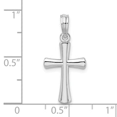 De-Ani Sterling Silver Rhodium-plated Polished Cross Pendant