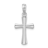 De-Ani Sterling Silver Rhodium-plated Polished Cross Pendant