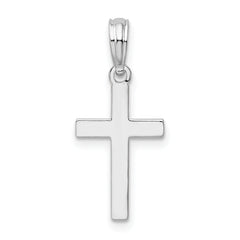 De-Ani Sterling Silver Rhodium-plated Polished Cross Pendant