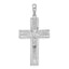 Crucifix Pendant in Sterling Silver, 34mm Satin & Polished - Sophia Jewelers