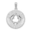 St. Thomas Circle with Dolphins Pendant in Sterling Silver, 26mm - Sophia Jewelers