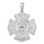 St. Florian Fire Department Medal Pendant in Sterling Silver, 31mm - Sophia Jewelers