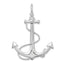 Anchor with Rope Pendant in Sterling Silver, 47mm - Sophia Jewelers