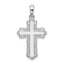 De-Ani Sterling Silver Polished Lace-edge Cross Pendant