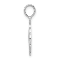 De-Ani Sterling Silver Rhodium-Plated Scalloped Holy Communion Pendant