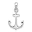 De-Ani Sterling Silver Rhodium-Plated Polished 3D Anchor Pendant