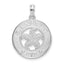 Circle with Starfish Pendant in Sterling Silver, 25mm - Sophia Jewelers