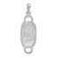 De-Ani Sterling Silver Rhodium-Plated Polished 3D Rectangular Basket Pendant