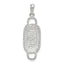 Rectangular Basket Pendant in Sterling Silver, 9.9mm Textured - Sophia Jewelers