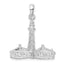 De-Ani Sterling Silver Rhodium-Plated Sanibel Island Lighthouse Pendant