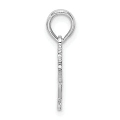 De-Ani Sterling Silver Rhodium-Plated Polished Bahamas Cruise Ship Pendant