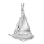Sailboat Pendant in Sterling Silver, 37mm - Sophia Jewelers