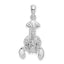 De-Ani Sterling Silver Rhodium-Plated Polished Moveable Lobster Pendant