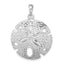 Large Sand Dollar Pendant in Sterling Silver, 33mm - Sophia Jewelers