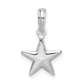 De-Ani Sterling Silver Rhodium-Plated Polished 3D Star Pendant