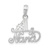 De-Ani Sterling Silver Rhodium-plated Polished #1 NANA Pendant