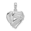 De-Ani Sterling Silver Rhodium-plated Polished Wrap Design Heart Pendant