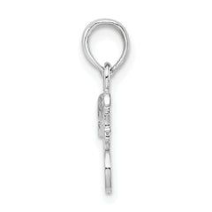 De-Ani Sterling Silver Rhodium-plated Polished SWEET 16 Pendant