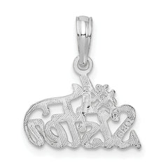 De-Ani Sterling Silver Rhodium-Plated Polished #1 SISTER Pendant