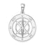 De-Ani Sterling Silver Rhodium-Plated Moveable Needle Compass Pendant