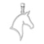 De-Ani Sterling Silver Rhodium-Plated Polished Cut-Out Horse Head Pendant