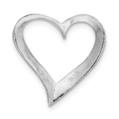 De-Ani Sterling Silver Rhodium-Plated Polished Large Floating Heart Pendant