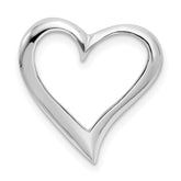 De-Ani Sterling Silver Rhodium-Plated Polished Large Floating Heart Pendant