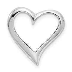 De-Ani Sterling Silver Rhodium-Plated Polished Large Floating Heart Pendant