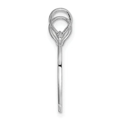 De-Ani Sterling Silver Rhodium-plated Textured Big Sis / Mom / Lil Sis Break Apart Pendant