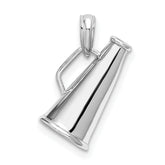 De-Ani Sterling Silver Rhodium-plated Polished 3D Megaphone Pendant
