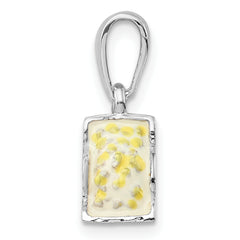 De-Ani Sterling Silver Rhodium-Plated 3D Enameled Bag of Popcorn Pendant