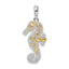 Seahorse Accent Pendant in Sterling Silver, 33mm - Sophia Jewelers