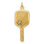 Enamel Pickleball Charm in Gold-Plated Sterling Silver, 25mm - Sophia Jewelers