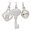 Sterling Silver Antiqued CZ 3 Piece LIVE Pendant Set