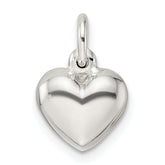 Sterling Silver Puffed Heart Charm