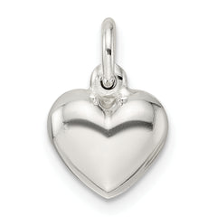 Sterling Silver Puffed Heart Charm